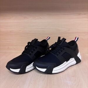 Moncler Black and White Athletic Shoes